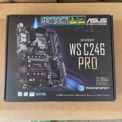 for Asus WS C246 PRO Server Motherboard LGA1151 DDR4 Support Intel E-2100/E-2200