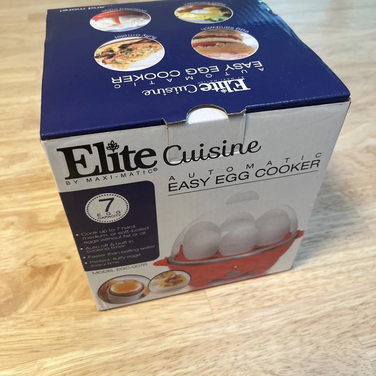 Elite Cuisine Automatic Easy Egg Cooker, 7 Eggs 