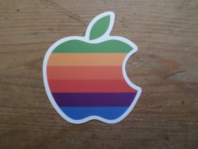 supreme apple sticker