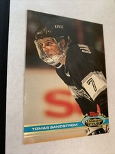 1991-92 Stadium Club Hockey 209 Tomas Sandstrom Los Angeles Kings NmMt Free Ship