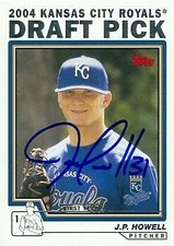 J.P. Howell autographed baseball card (Royals) 2004 Topps Draft Pick #T85