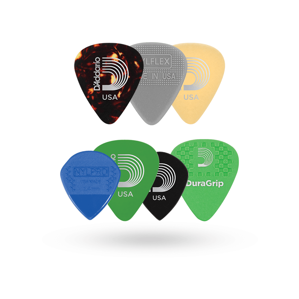 D'Addario 1XVP4-5 Medium Gauge 7-Pack Guitar Pick Variety Pack