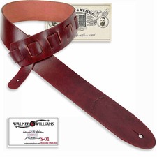 Walker And Williams S-01 Oxblood Brown Extra Thick Soft Italian Leather strap