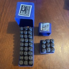 36 PC METAL LETTER AND NUMBER STAMP PUNCH TOOL SET 1/4" 6MM VALUE COLLECTION