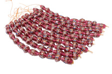 10 Strands Jewelry making Glass Beads, Multi Shape Wedding Cake Beads Pink