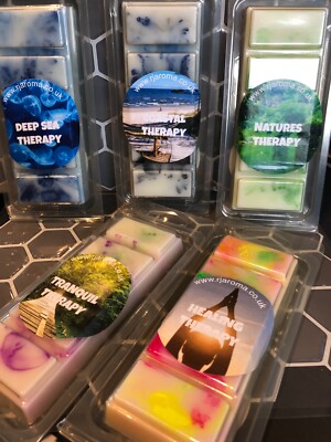 Handgefertigte stark duftende Öko Sojawachs Melts. Verschiedene Düfte Snap Bars