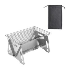 Mini Barbacoa Plegable Parrilla Estufa de Carbón Exterior Camping Portátil