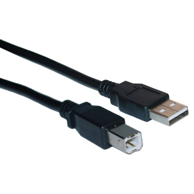 6 ft USB 2.0 AB Black Device Cable