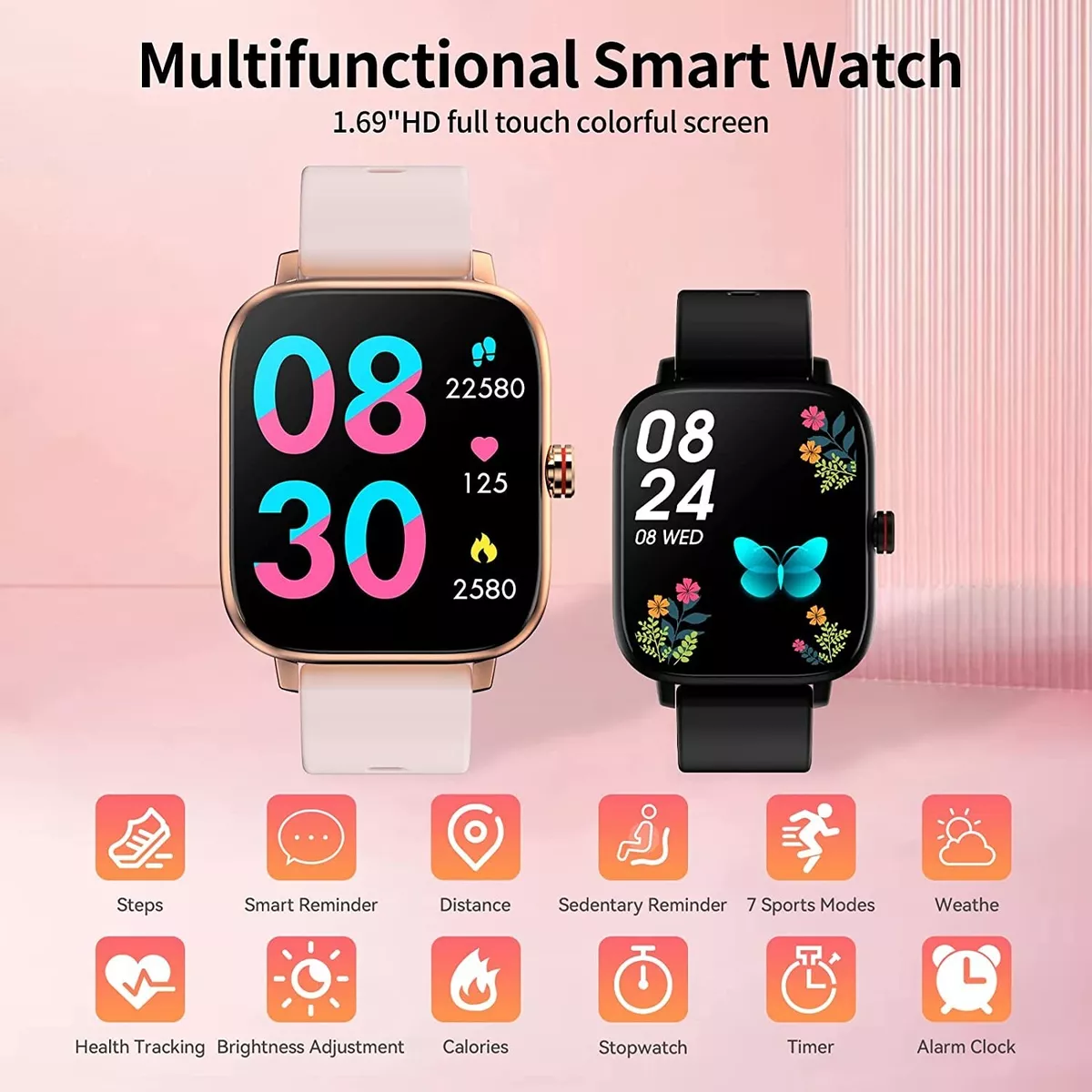 Reloj Inteligente Bluetooth De Mujer Para iPhone Apple y Samsung