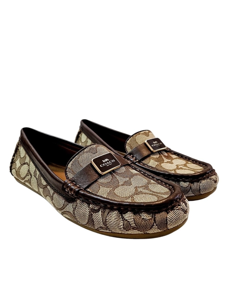 Coach Mona Driver Signature Jacquard Women's Size 7.5B Shoes
