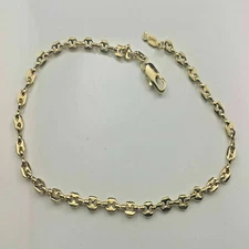 Tiny Round 'O' Link Anklet 24k Gold Plated