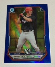 2026 Bowman SAM PETERSEN Chrome Blue Refractor 1st Card 072/150 BCP122 Nationals