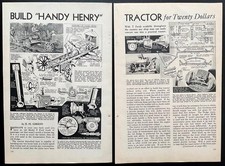 Farm Tractor 1932 Howto Build Plans From Auto Parts Ford Model T Chevy