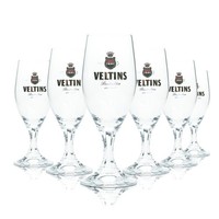 6X Veltins Bier Glas 0,2L Tulpe Pokal GläSer Brauerei Pils Gastro Bar Beer Cup