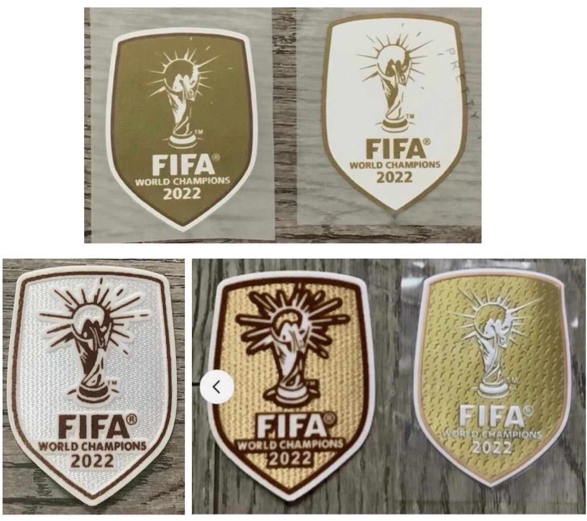 FIFA World Cup Champions 2022 Football Gold Badge Patch Heat Press