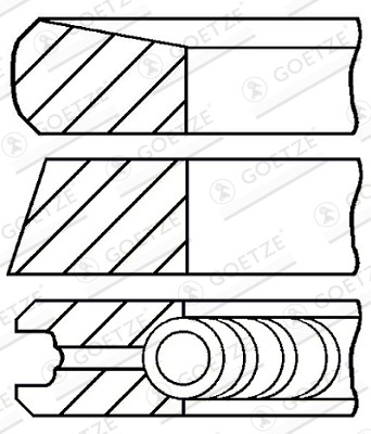 Goetze Engine Kolbenringsatz FüR Toyota Land Cruiser _J6_ 4.0 Diesel-image