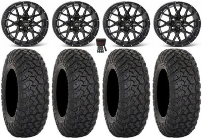 ITP Hurricane 14'' Wheels Black 30'' RT320 Tires Yamaha Viking Wolverine