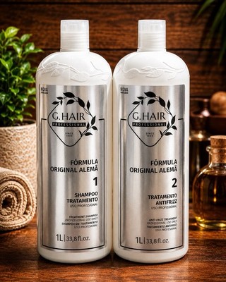G.Hair Professional German Original Formula Anti-Frizz Treatment Kit 1L Step 1&2