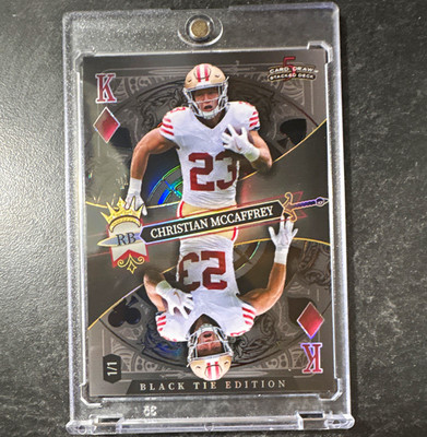 Wild Card 2025 5 Card Draw Stacked Deck Black Tie 1/1 Christian McCaffrey
