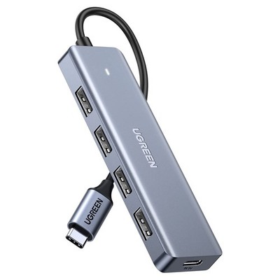 UGREEN USB C to A Hub with 4 3.0 for Laptop, MacBook 0.5 FT, Silver 