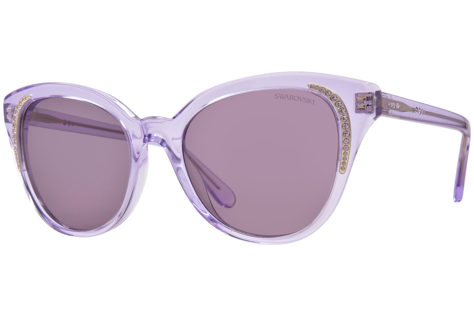 Солнцезащитные очки Swarovski SK6031 1079LA Женские прозрачные сиреневыефиолетовые линзы 53 мм 18990₽