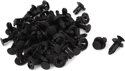 40 Stücke Kunststoff Nietverschlussklappen Stoßstangen Clips Schwarz für Auto