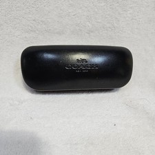 Coach New York Black Hardshell Sunglasses Eyeglass Case with Cleaning Cloths