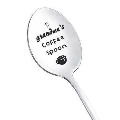 Coffee Spoon for Grandma Grandmother Gift Stainless Steel Tea Lover Present