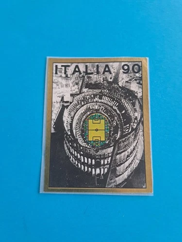 PANINI ITALIA 90 1990 WC #3 EMBLEM POSTER INTRO REMOVED REC RECOVERED RECOVERY