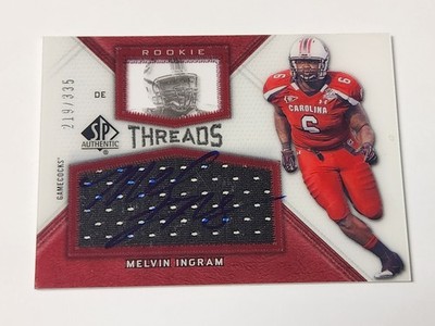 2012 SP Authentic MELVIN INGRAM South Carolina Rookie Threads AUTO #RT-MI /335
