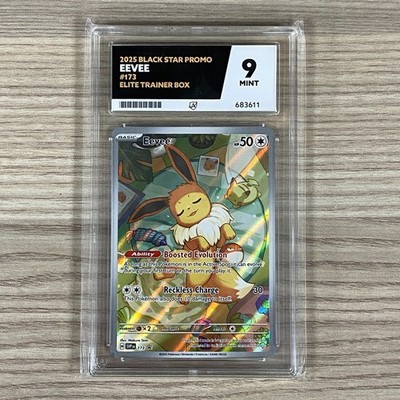 EEVEE ELITE TRAINER BOX BLACK STAR PROMO GRADED 9 MINT ACE POKEMON KARTE TCG #173