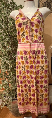 Vintage Blumarine Floral Rose Dress Made in Italy Sz. 38 Small