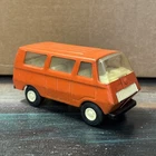 Vintage Mini Tonka Pressed Steel Window Van - Orange - 5" Long