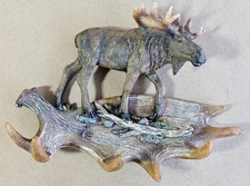 6" X 8" Moose hat/coat rack - wall mount