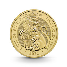 1 oz £100 Great Britain Gold Coin Royal Tudor Beasts - Lion of England 2022 BU