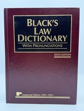 Blacks Law Dictionary with Pronunciations, 6t...