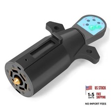 7 Pin Trailer Plug Tester, 7 Way Wiring Tester for RV, Round Trailer Light