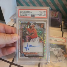 2024 Bowman Chrome Aneudis Mordan Speckle Refractor 1st Auto /299 CPA-AMO PSA 10