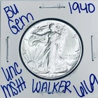 1940 BU UNCIRCULATED WALKING LIBERTY SILVER HALF DOLLAR AUTHENTIC U.S. MINT 6169