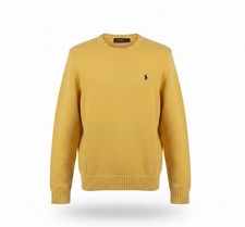 Polo Ralph Lauren Mens Yellow Crewneck Sweater Classic Knit Sz XXL