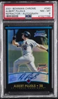 2001 BOWMAN CHROME REFRACTOR-AUTO #340 ALBERT PUJOLS ROOKIE RC /500 PSA 8
