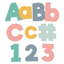 Carson Dellosa 219-Piece We Belong Cutout Letters, 4" Pastel Upper and Lowercase