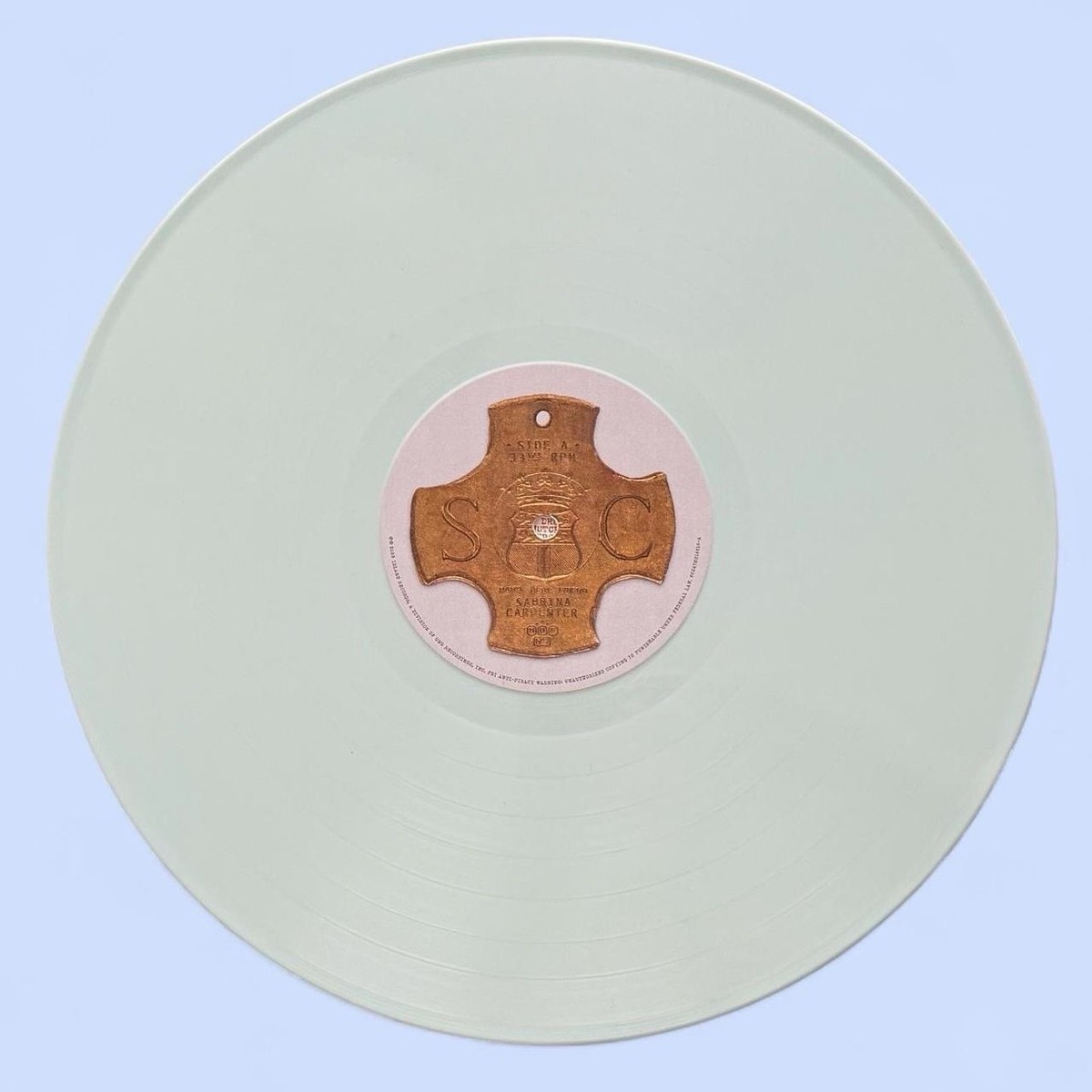 Sabrina Carpenter Man's Best Friend Light Blue Vinyl Autographed