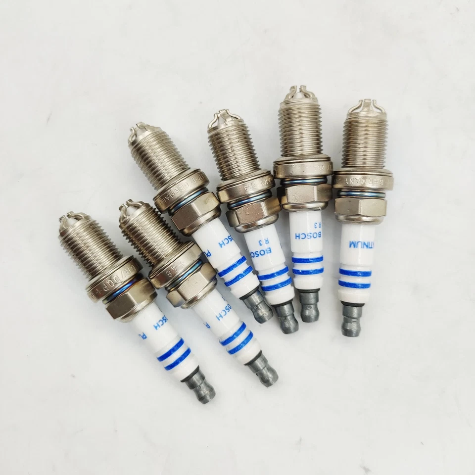 6 Piezas 12120037607 Bujías FGR7DQP Para Bosch BMW X5 E34 530i E39 540i E60 Foto 4 de 4