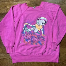 RARE VINTAGE SKATING BETTY BOOP SWEATSHIRT 1994 SIZE LARGE MADE IN USA