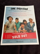 ONE DIRECTION 2012 ad for Sold Out North Amer...