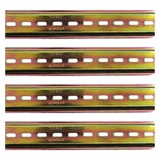 4 Pcs DIN Rail Slotted Design Steel Din Rail Mount 200mm/7.87 inch Long 35mm ...