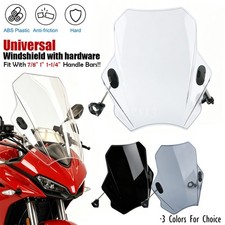 Universal 7/8"" 1"" Manillar Moto Parabrisas Faro Carenado Parabrisas