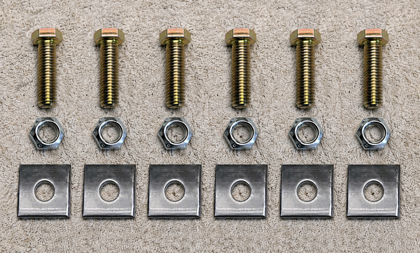 (6) Sitrex Hay Tedder Tine Mounting Kits 200.402 Washer Bolt & Lock Nut USA Made