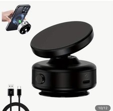 Electric Vacuum Magnetic Car Phone Holder Suction Cup 360  Rotation Stand Mount